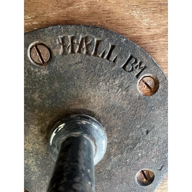 Antique Hall-Borchert Manufacturing Co. Brass Swivel Magazine Stand Canterbury For Sale - Image 11 of 11