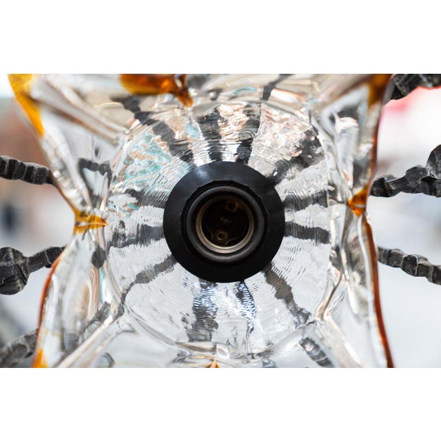 Murano blown glass materials, metal measures h133 x l60 x p60 - kg20. This piece has an attribution mark, i am sure that...