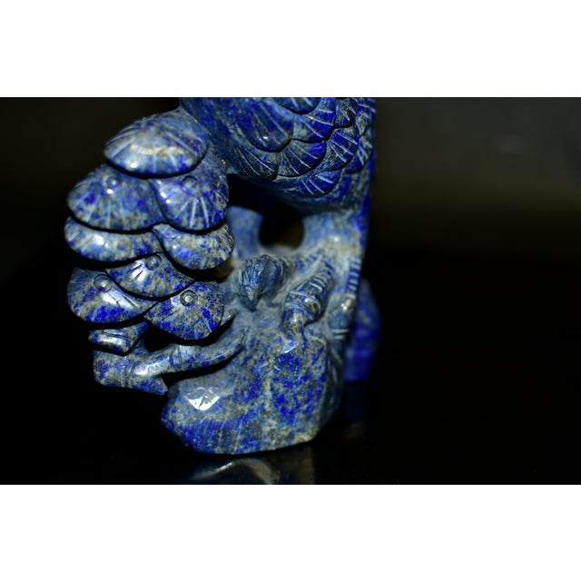 Lapis Lazuli Eagle Sculpture Large Natural Gemstone Statue For Sale - Image 10 of 11