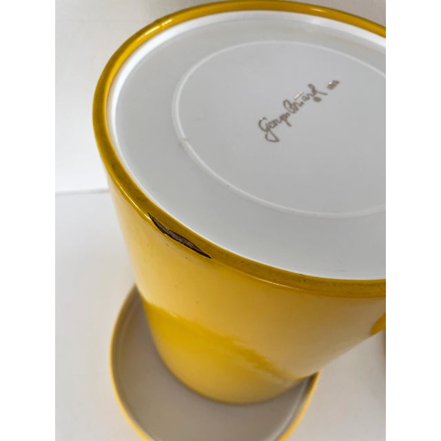 Plastic Mid 20th Century Georges Briard Yellow Ice Bucket For Sale - Image 7 of 9