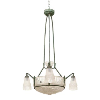 20th Century French Art Deco Chandelier For Sale