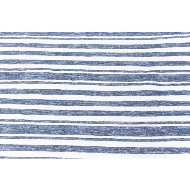 Blue Doris Leslie Blau Vintage Dhurrie White And Light Blue Hand-Knotted Rug For Sale - Image 8 of 8