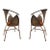 Pair Sculptural French Bistro Chair in Welded Steel, Brutalist Style For Sale