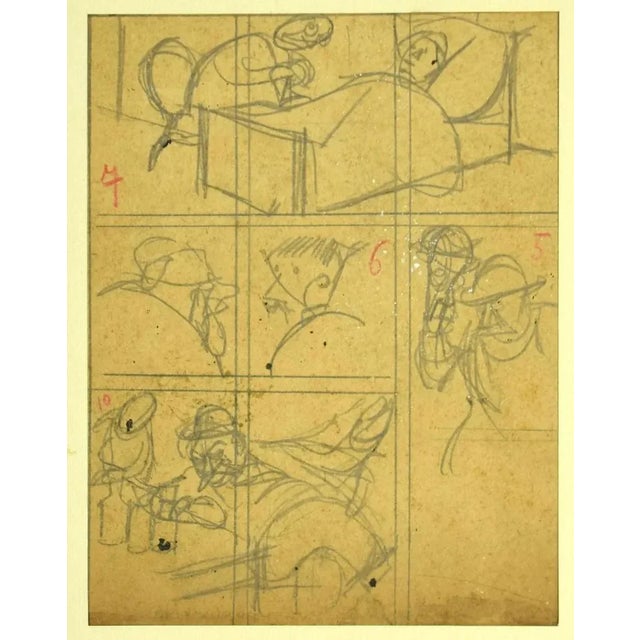 Maquette for L'Asino is an original mixed media drawing in pencil and pen realized by Gabriele Galantara, the state of...