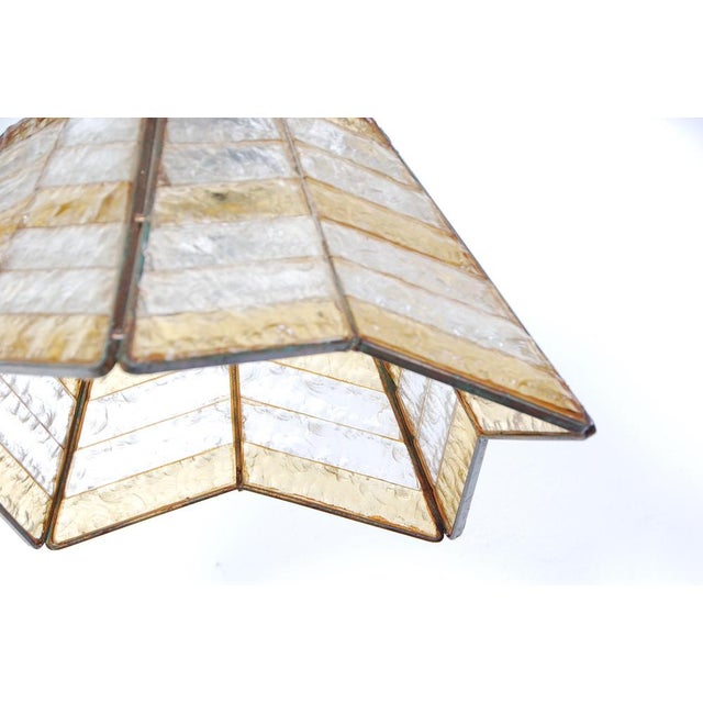 Large Arc Wall Lamp in Wrought Iron & Mosaic Glass, 1930s For Sale - Image 9 of 18