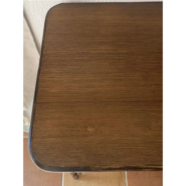 Mid-Century Modern Rattan Desk with 3 Drawers, 1950s For Sale - Image 3 of 17