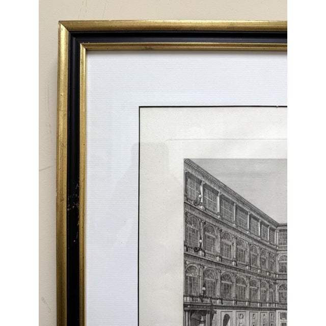 19th Century Engraving of the Court of San Damaso in Vatican City For Sale - Image 15 of 16