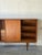 Wood Teak Sideboard Credenza With Sliding Doors and Drawers Danish Mid-Century Modern 1960s For Sale - Image 7 of 12