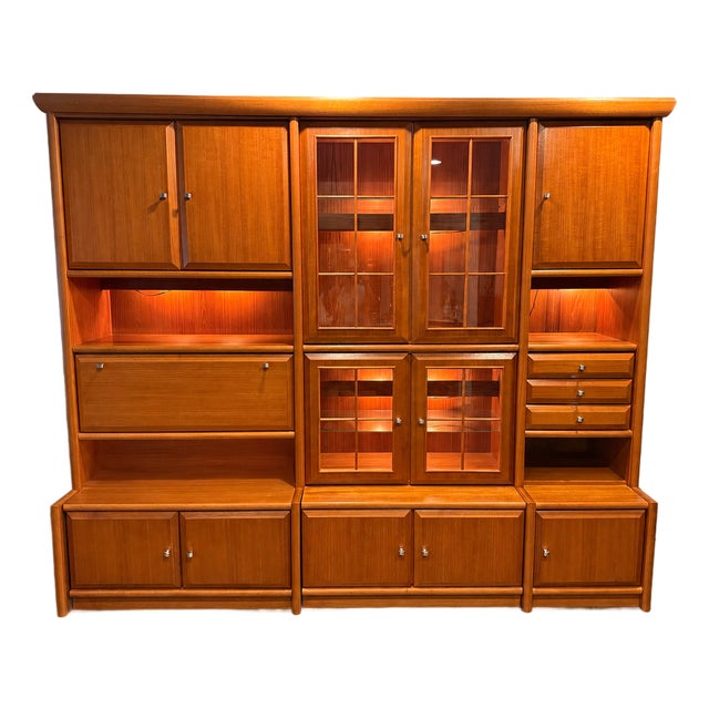 1960s Teak Wall Unit For Sale