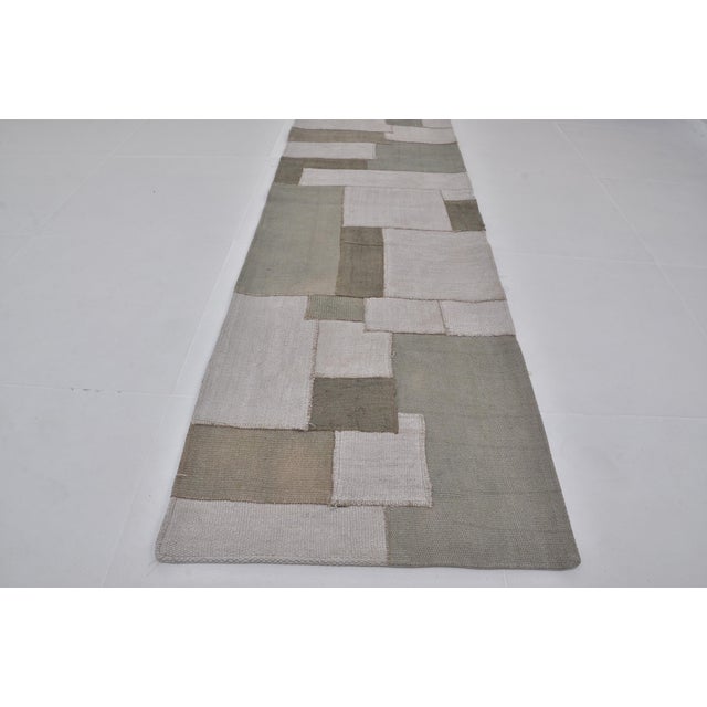 Home Living Vintage Hemp Kilim Rug For Sale - Image 4 of 10