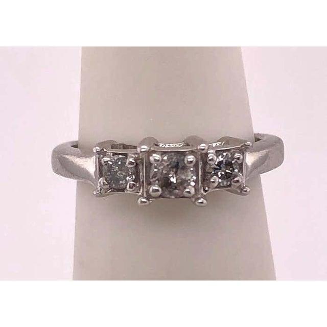 2010s 14 Karat White Gold Engagement Ring/Band Ring .78 Total Diamond Weight For Sale - Image 5 of 8