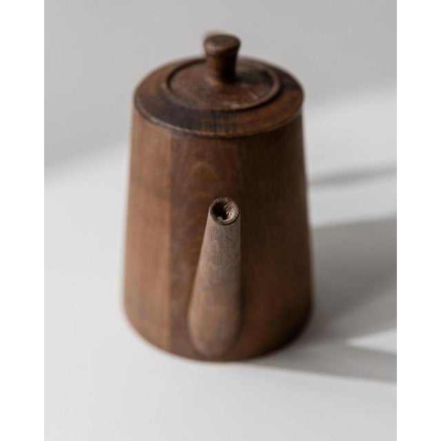 Vintage Rustic Folk Art Wooden Pitcher, 1960s For Sale - Image 7 of 11