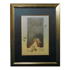 1980s Frank Howell "Spring New Song" Custom Framed Hand Signed