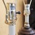 Vintage Uttermost Carved Wood-Finish Urn Table Lamps With Damask Shades – Pair For Sale - Image 12 of 18