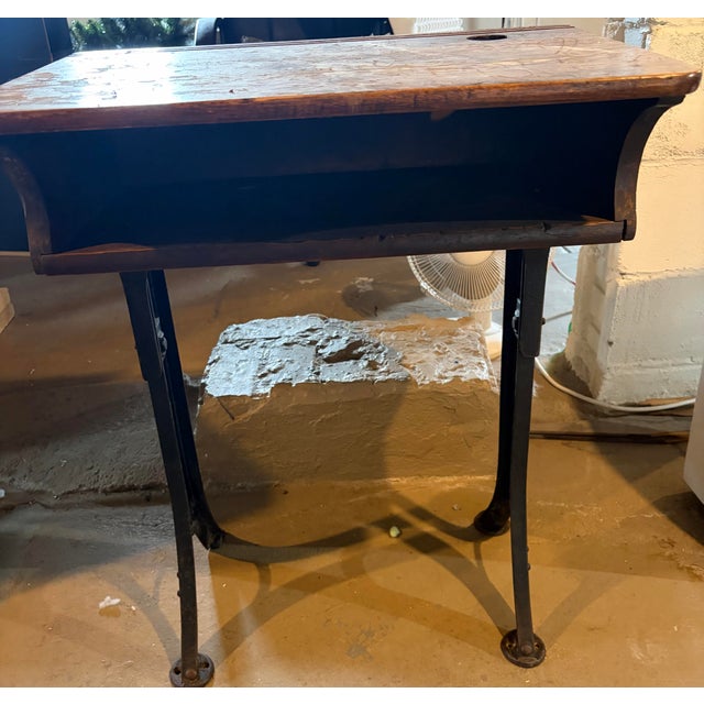 Early 20th Century Cast Iron Desk For Sale In Philadelphia - Image 6 of 7