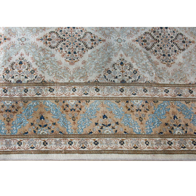 Cream Early 20th Century Persian Kashan Rug For Sale - Image 8 of 14