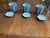 Blue & White Petite Hexagonal Floral PlantersWith Marching Drip Trays Set of 3 For Sale In Chicago - Image 6 of 9
