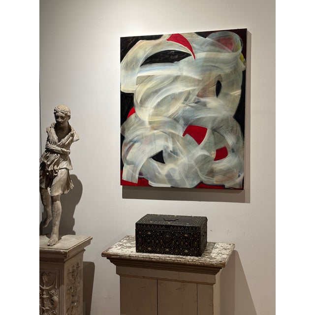 Abstract "Anchor" Oil on Canvas For Sale - Image 3 of 3