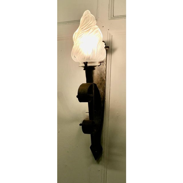 French Gothic Iron Wall Light, 1890s For Sale - Image 9 of 11