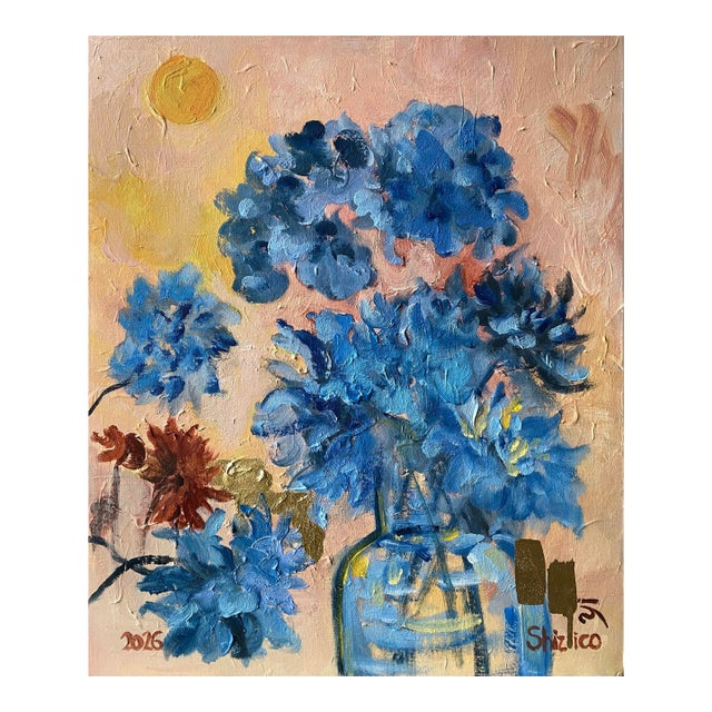 Original Oil-Jardin d'Hiver 2026-Oil, Impasto and Gold Leaf-Shizico Yi-British Awarded Artist For Sale