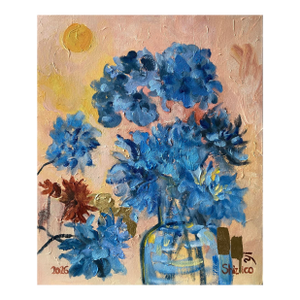 Original Oil-Jardin d'Hiver 2026-Oil, Impasto and Gold Leaf-Shizico Yi-British Awarded Artist