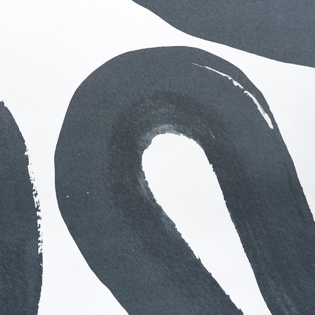 Art Deco Sample - Schumacher X Hadiya Williams Trace Wallpaper in Carbon For Sale - Image 3 of 3