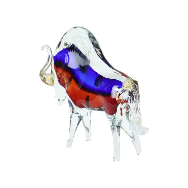 Mid-Century Murano Glass Bull Sculpture For Sale - Image 9 of 11