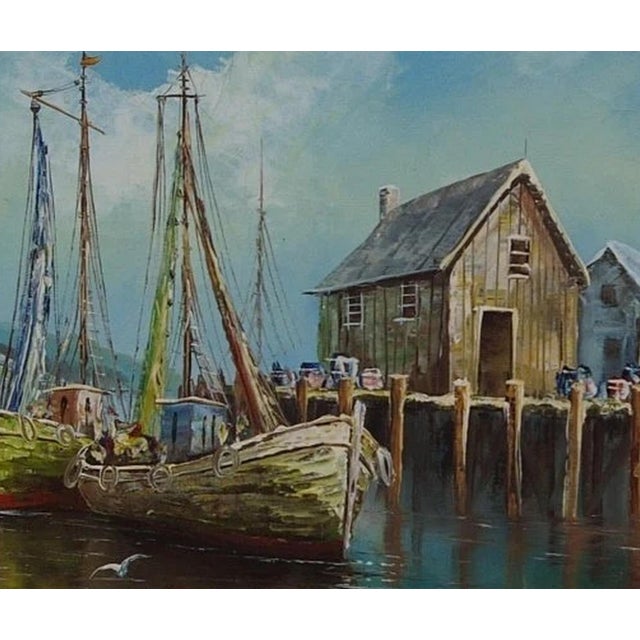 Original Seascape Oil Painting, Ukrainian Artist Luini, Soviet Art 50-60 For Sale - Image 4 of 6