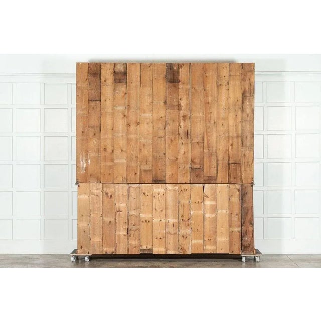 English Pine Waterfall Shelf with Cabinets, 1870s For Sale - Image 11 of 12