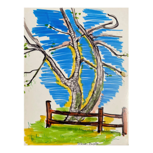 1960s Alexandra Merker Silver Maple Landscape