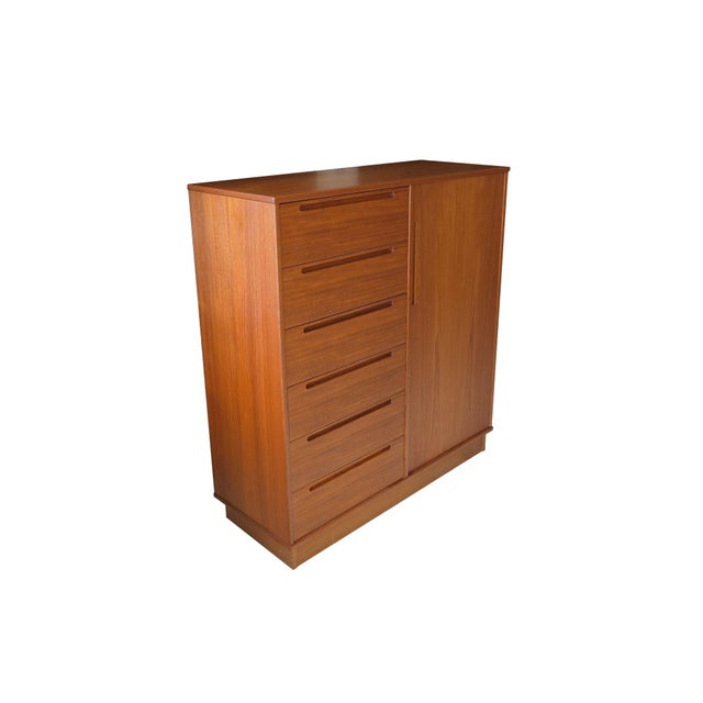 Mid 20th Century Danish Teak Gentleman’s Chest / Armoire by Nils Jonsson for Torring, Attributed For Sale - Image 4 of 10
