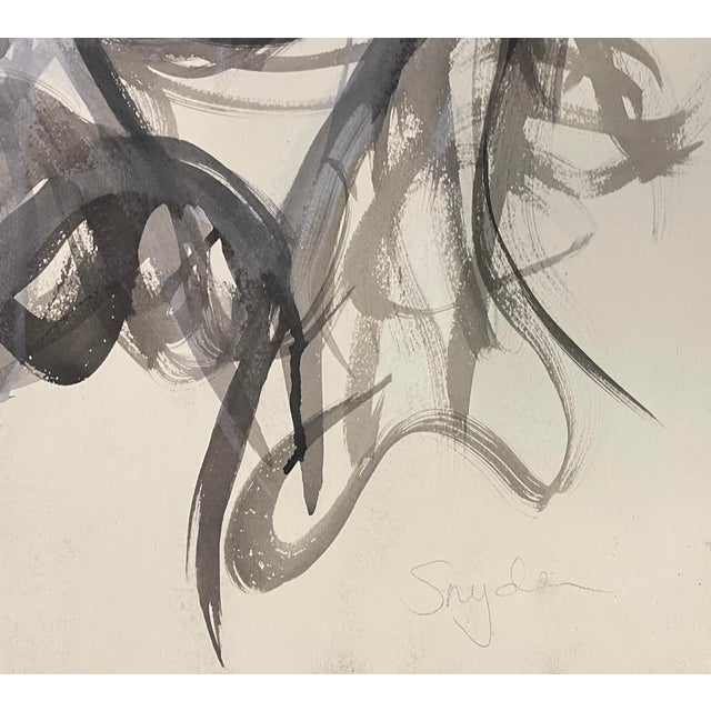 Painting on paper by New York abstract expressionist painter Richard Snyder (1951-2021). Signed lower right. Combined...