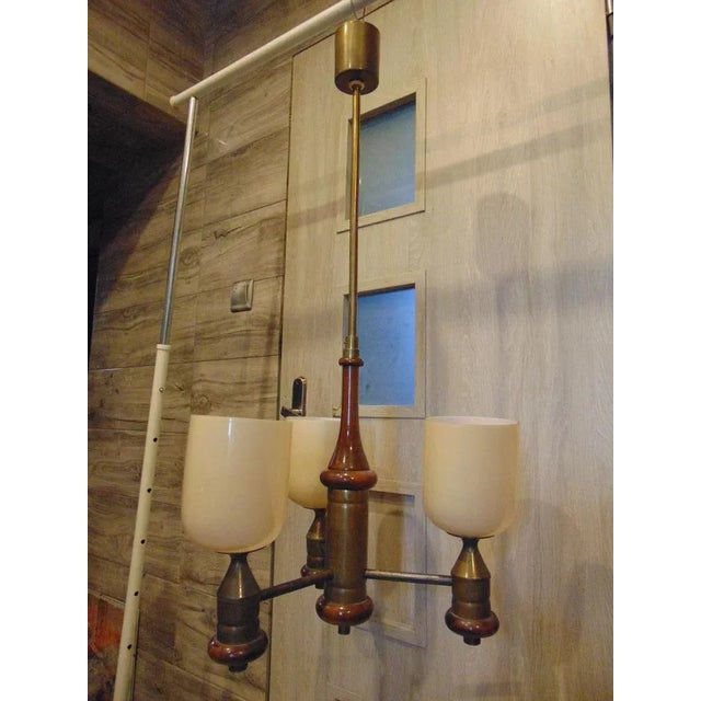 Brown Vintage Brass Chandelier from AKA For Sale - Image 8 of 8