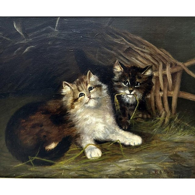 An Exceptional English Oil on Canvas Oil Painting complete with its original Gilt Wood frame of exceptional quality and...