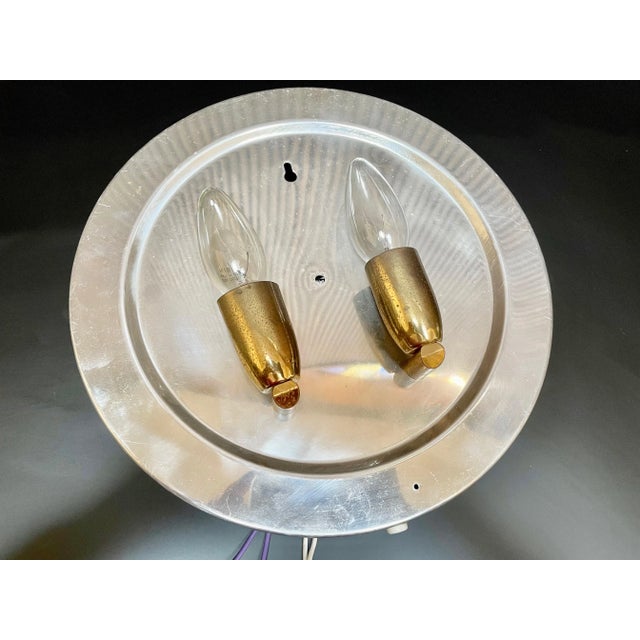 Austrian Round Illuminated Wall Mirror with Brass Details by Emil Stejnar for Rupert Nikoll, 1950s For Sale - Image 14 of 15