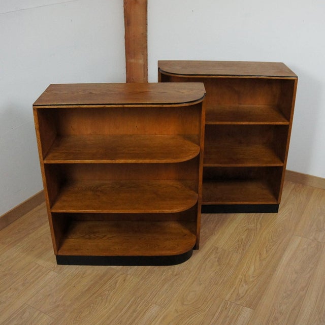 Vintage Art Deco Bookcases, 1930s, Set of 2 For Sale - Image 3 of 7