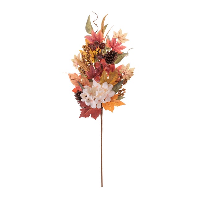 Add soft elegance and rich autumn texture to your seasonal décor with this Fall Hydrangea & Berry Decorative Spray Set....
