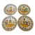 Charming 1940s Majolica Wall Plates of the Four Seasons Signed Marife - Set of 4 For Sale