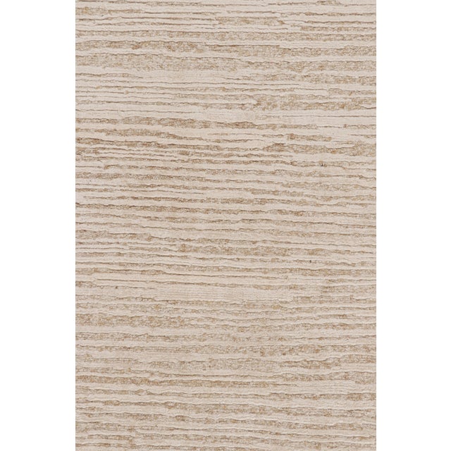 Textile Rug & Kilim’s Contemporary Textural Rug in Beige, Cream and White Tones For Sale - Image 7 of 8