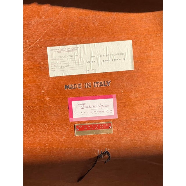 Late 20th Century Vintage Boho Italian Baker Milling Road Millwork Mirror For Sale - Image 5 of 12