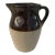 Large Mid-Century Dipped Stoneware Rustic Country Pitcher For Sale