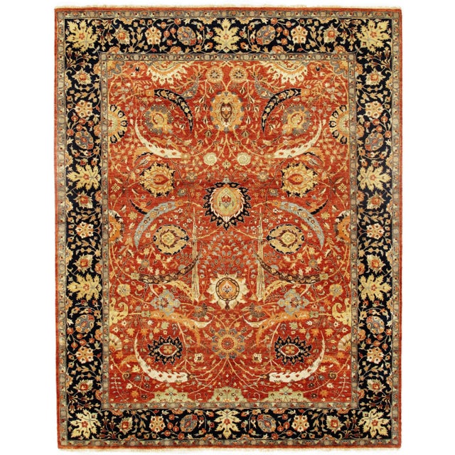 2010s Pasargad N Y Isfahan Shah Abbas Design 7'11" X 10'1" Lamb's Wool Rug For Sale - Image 5 of 5