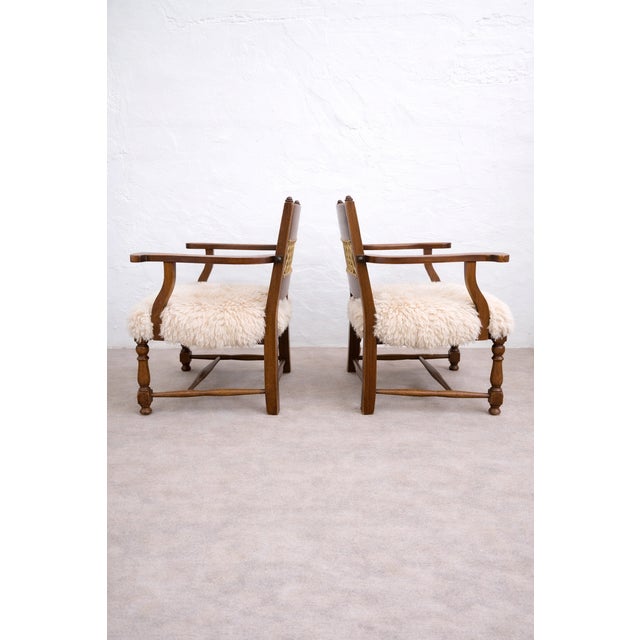 Austrian Reformwerkbund Armchairs by Oskar Strnad, 1930s, Set of 2 For Sale - Image 3 of 7
