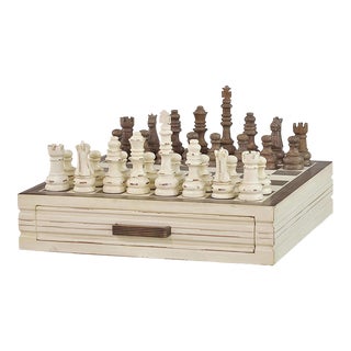 Antique Style Wooden Chess Board For Sale
