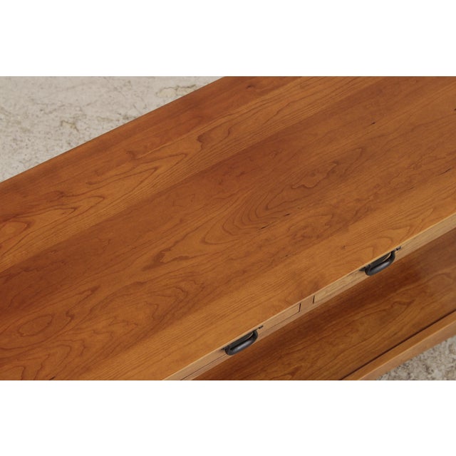 Wood Stickley Highlands Mission Cherry 2 Drawer Sofa Table For Sale - Image 7 of 18