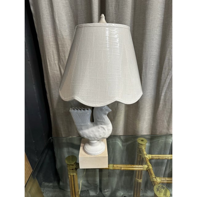 White Farmhouse Style Table Light For Sale In Miami - Image 6 of 7