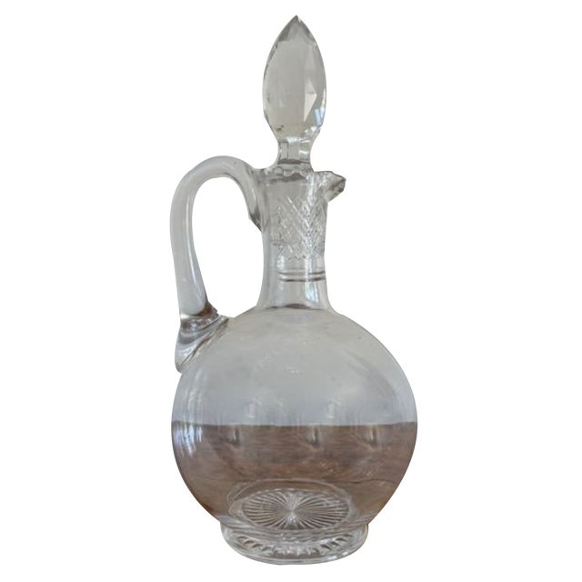 Antique Edwardian Glass Ewer, 1900s For Sale
