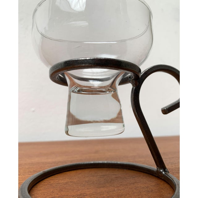 Mid-Century Danish Metal and Glass Candleholder, 1960s For Sale - Image 10 of 15