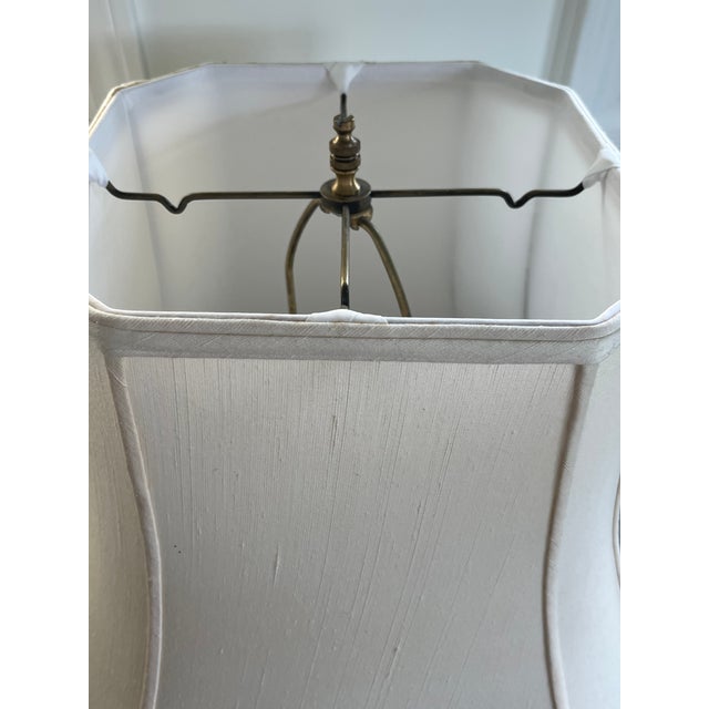 Metal Rare Vintage Maitland-Smith Hong Kong Porcelain Nautical Lamps With Original Shades – 30” - a Pair For Sale - Image 7 of 10