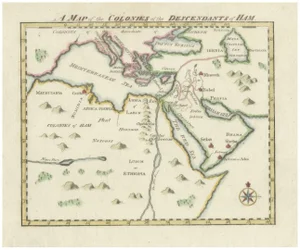 Biblical Map of Africa and Middle East and Beyond